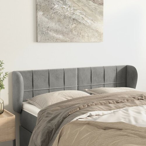  Uzglavlje s u&scaron;ima svjetlosivo 147x23x78/88 cm bar&scaron;unasto Cijene