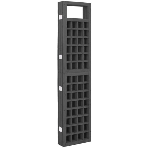 VidaXL Sobna pregrada / re&amp;scaron;etka sa 6 panela jelovina 242,5x180 cm crna Slike