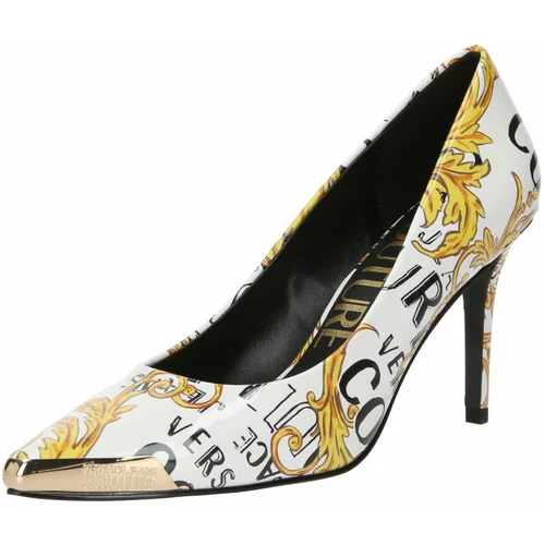 Versace Jeans Couture Cipele s potpeticom 'SCARLETT' smeđa / zlatno žuta / crna / bijela