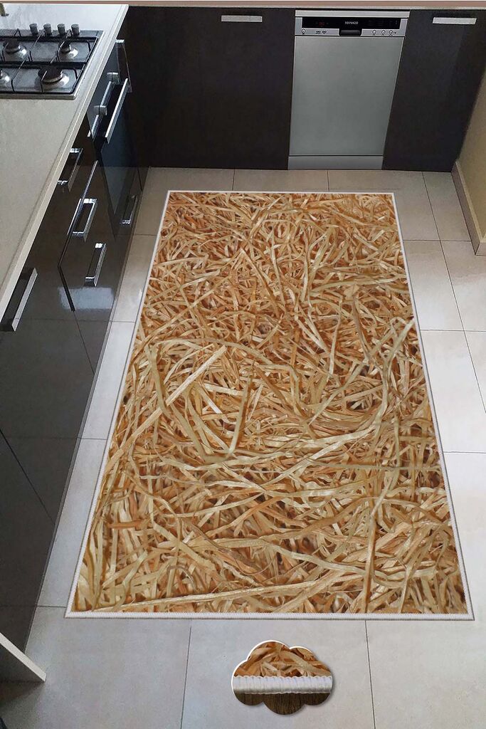 Conceptum Hypnose Tepih Hmnt561, Pravougaoni, 80 x 300 cm, Žuti Cene