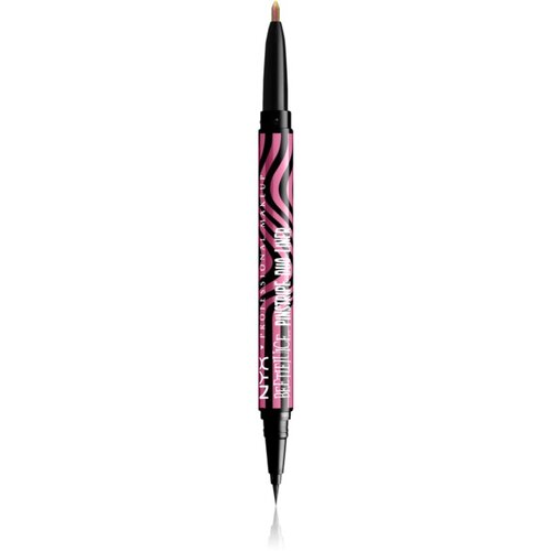 NYX Professional Makeup X Beetlejuice tekoče črtalo - Pinstripe Duo Liner - 01 Pink Chrome Slike