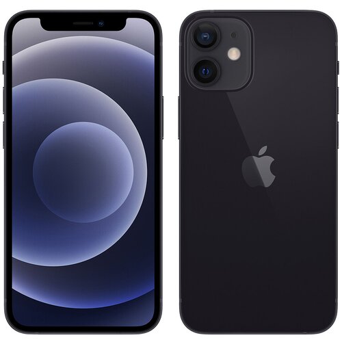Ecofone Obnovljeno - znaki rabe - iPhone 12 Mini 5G crn 128 GB 4 GB ram, (5000072225) Slike