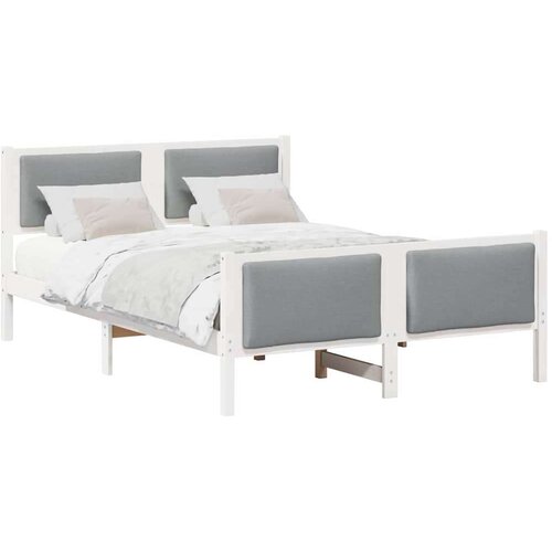  Okvir za krevet Svijetlo siva 140 x 200 cm tkanina Slike