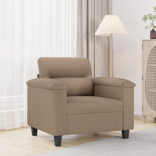  The Living Store Fotelj kapučino 60 cm umetno usnje - Enosed, (21501741) Slike