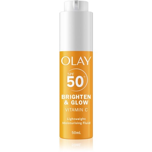 Olay Vitamin C Brighten &amp;amp; Glow hidratantni fluid s niacinamidom SPF 50+ 50 ml Slike