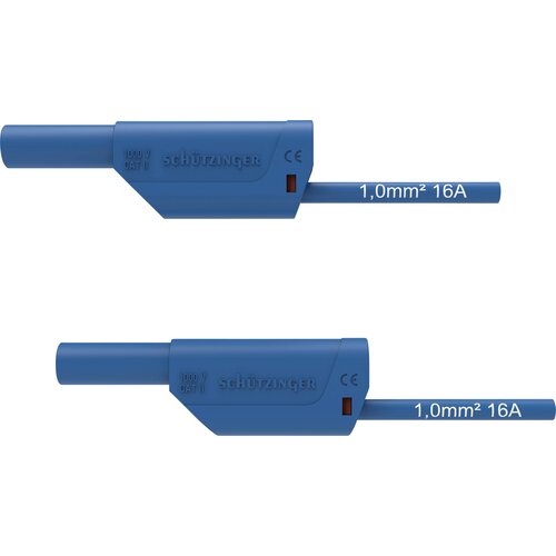 Sch&amp;uuml;tzinger VSFK 8500 / 1 / 100 / BL varnostni merilni kabel 4 mm mo&amp;scaron;ki konektor 4 mm mo&amp;scaron;ki konektor 100.00 cm modra 1 kos, (20423033) Slike