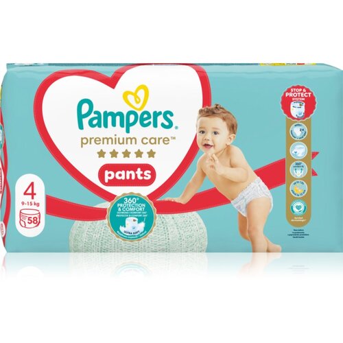 Pampers Premium Care Pants Size 4 jednokratne pelene-gaćice 9-15 kg 58 kom Slike