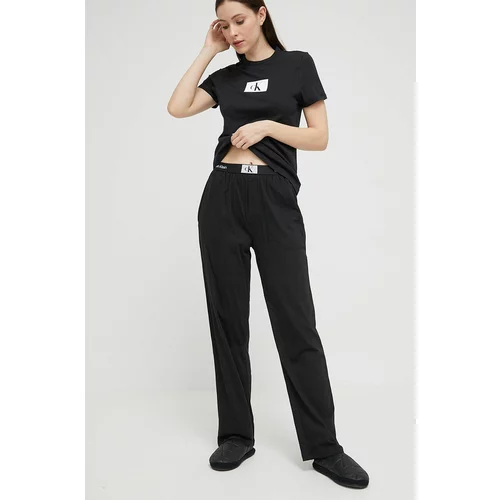 Calvin Klein Underwear Pamučni donji dio pidžame boja: crna, pamučna