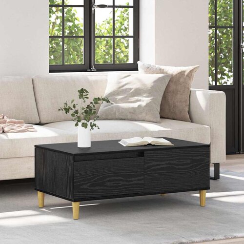 vidaXL Kava Stol Crni hrast 90 x 50 x 35 cm Konstruirano drvo Cene