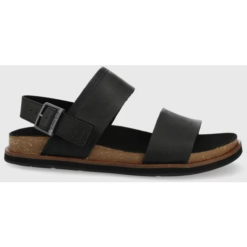 Timberland Kožne sandale za muškarce, boja: crna