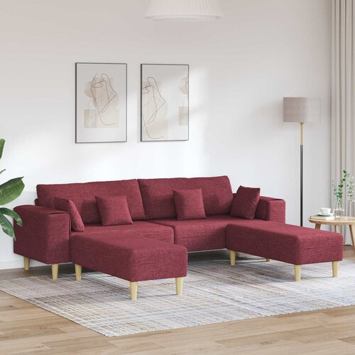 SOFA s jastukom 3 pcs Vinska crvena tkanina Cene