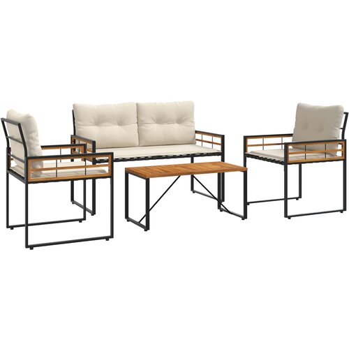  Set vanjskog namje&amp;scaron;taja s jastukom 4 pcs Krema Slike