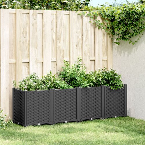 Furnova Vrtno cvetlično korito črno 160x40x53 cm PP, (21921565) Slike