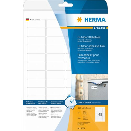 Herma outdoor etikete 45,72x21,16 A4 1/10 bela ( 02H9531 ) Slike