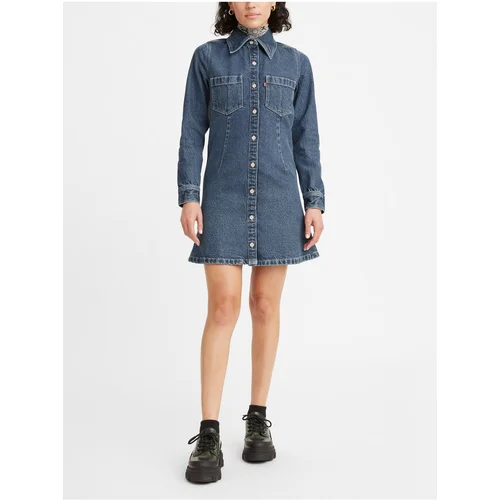 Levi's Levi&#39;s Blue Women&#39;s Denim Shirt Short Dress Levi&#39;s® - Women