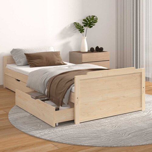  Okvir za krevet sa ladicama od masivne borovine 90 x 200 cm Slike