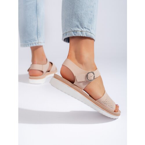 Sergio Leone Light pink platform sandals by Cene