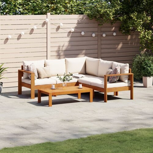VidaXL 4-dijelni set vrtnih sofa s jastucima masivno bagremovo drvo Slike