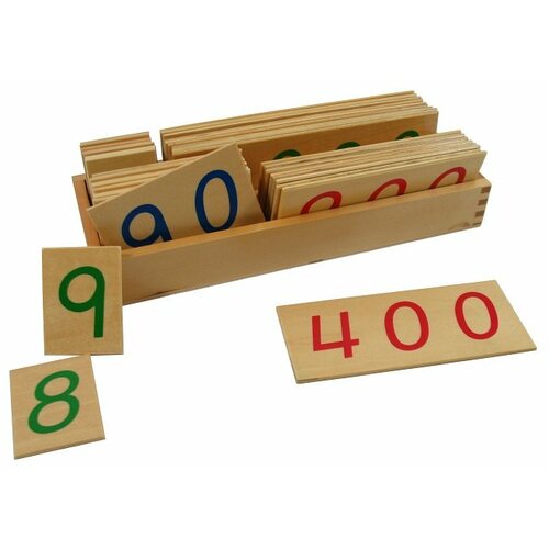 Montesori Drvene numeričke pločice 1-9000 veće sa kutijom Slike