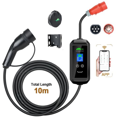 ERDAN 11KW Tip 2 EV polnilec, prilagodljiva moč 6A-16A, 10m kabel, IP66, 11KW z APP 10M, (5000161532) Cene