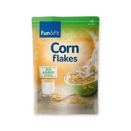 FUN&amp;amp;FIT corn flakes 250g Slike