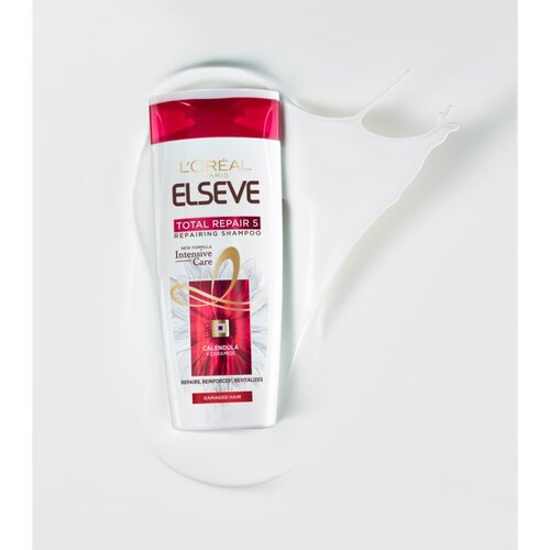 L&amp;acute;Or&amp;eacute;al Paris Elseve Total Repair 5 &amp;scaron;ampon za po&amp;scaron;kodovane in oslabljene lase 250 ml za ženske Slike