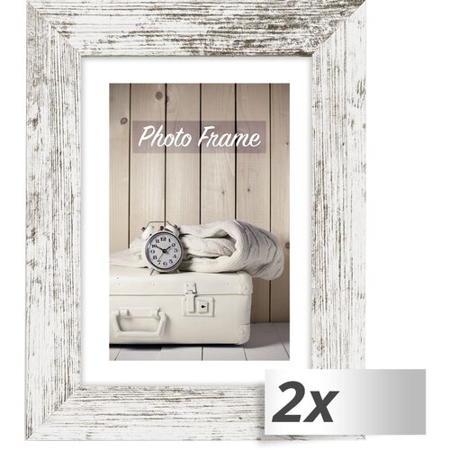 Zep 2x1 nelson 6 13x18 wood frame white/brown V21576 Slike