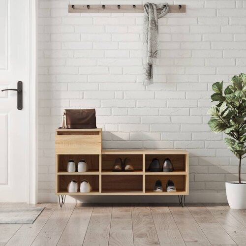  The Living Store Omarica za čevlje sonoma hrast 102x36x60 cm inženirski les - Omarica Za Čevlje, (21444021) Cene