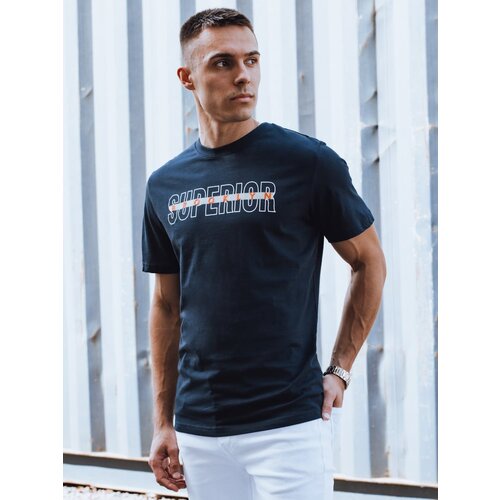 DStreet Men's T-shirt with print, dark blue Cene