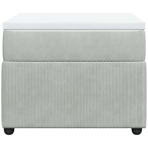 Box spring krevet s madracem svjetlosivi 80 x 200 cm bar&amp;scaron;unasti Slike