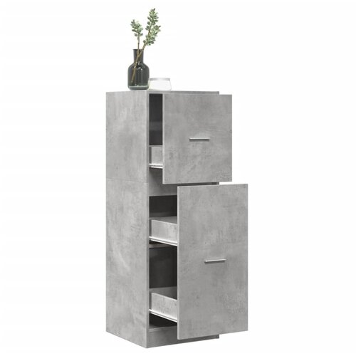 vidaXL Ormarić za lijekove boja betona 40x41x118 cm konstruirano drvo Cijene