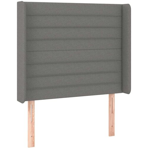  Uzglavlje tamnosivo 103 x 16 x 118/128 cm od tkanine Slike