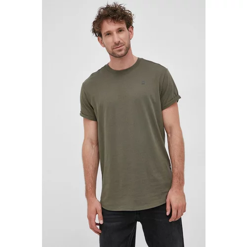 G-star Raw Pamučna majica boja: zelena, jednobojni model