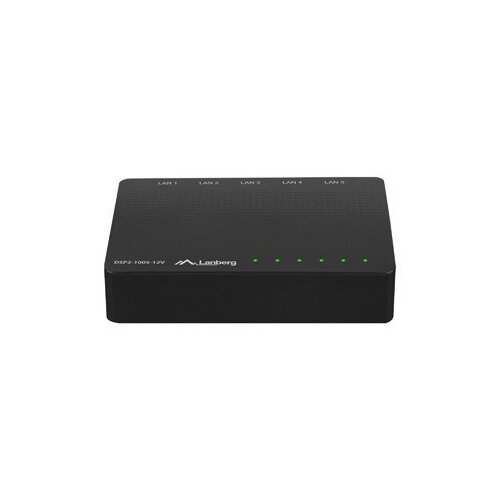 Lanberg SWITCH DSP2-1005-12V (5-PORT, 12V, 1GB /S) Slike