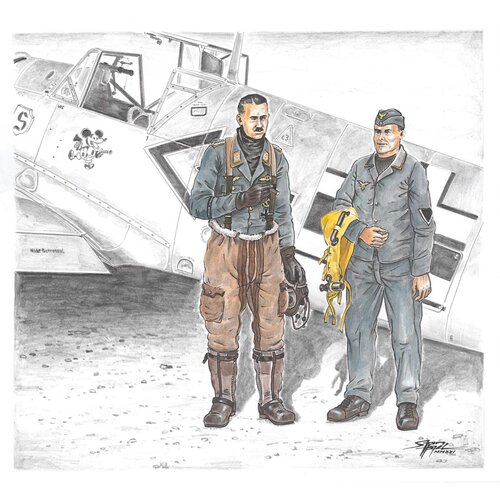 Special-Hobby Bf 109E ace A. Galland and mechanic, (21287198) Slike