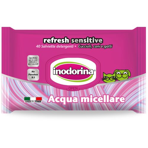 Inodorina vlažne maramice za mačiće i štence sensitive micellar water 40 kom Cene