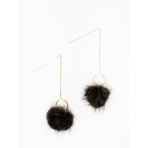 Yups Gold plated earrings black Slike