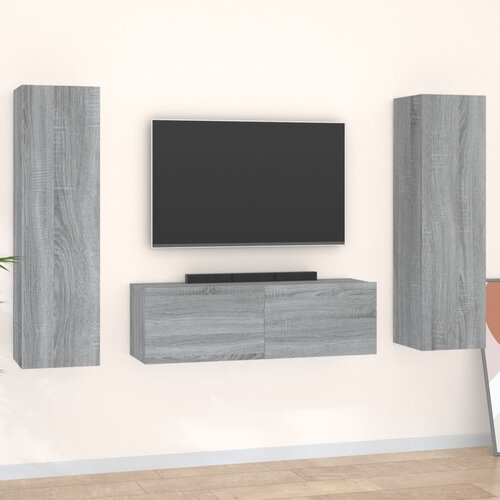 vidaXL 3-dijelni set TV ormarića boja hrasta sonome konstruirano drvo Cijene