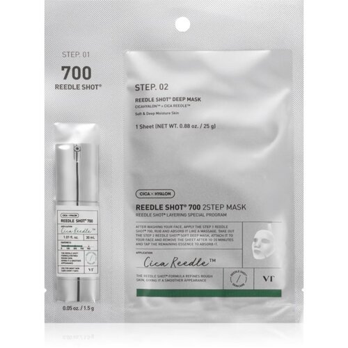VT COSMETICS Reedle Shot 700 2-Step Mask intenzivna maska za obnavljanje za dvofaznu njegu lica 26.5 g Cijene