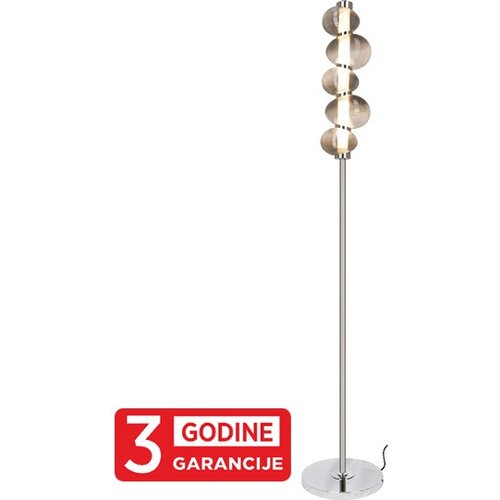 Mitea Lighting Podna lampa hrom NIMBUS MAF9401-1 19W 3000K + smoky LED sa podnim prekidačem 3Y Slike