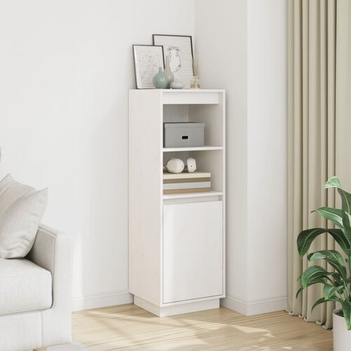  Visoka komoda bijela 37 x 34 x 110 cm od masivne borovine Cene