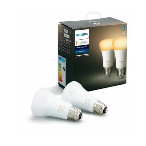 PHILIPS HUE hue Set LED žarulja White Ambiance (E27, 8,5 W, Podesiva temperatura boje, Može se prigušiti, 2 Kom.)