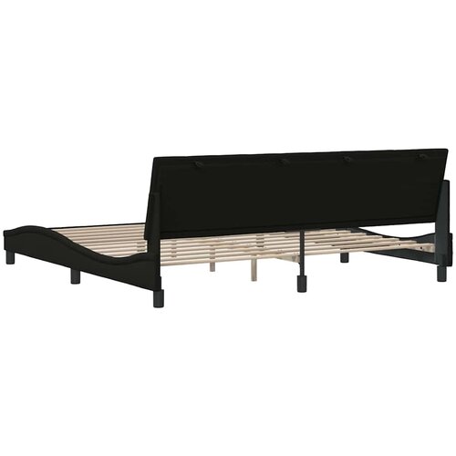  Okvir za krevet bez madraca Hanko crni 200x200 cm od tkanine Slike