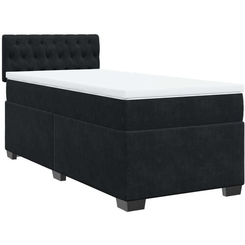 VidaXL Box spring krevet s madracem crni 100x200 cm bar&amp;scaron;unasti Slike