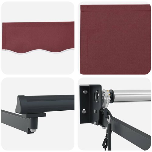 Tenda na automatsko uvlačenje bordo 450 x 300 cm Slike