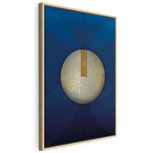  Slika - In the Shadow of Classic Blue (1-part) - Golden Circle in Abstraction 60x90 Cijene