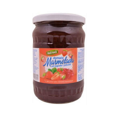 Baš Baš domaća marmelada od jagoda i jabuka 700g tegla Slike