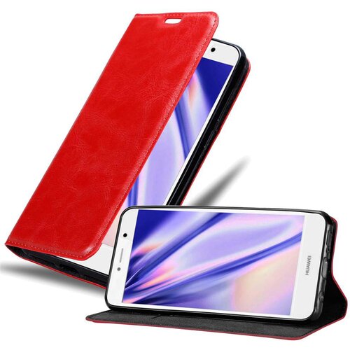 Cadorabo Ohi&scaron;je, združljivo z Huawei Enjoy 7 PLUS v rdeče jabolko - Za&scaron;čitni ovitek z magnetnim zapiranjem, stoječo funkcijo in režo za kartice, (20558295) Cene