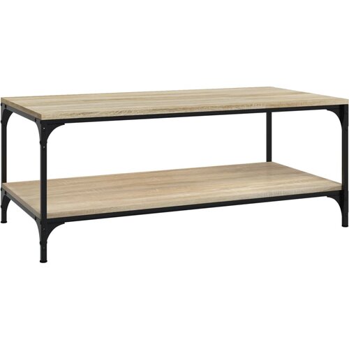 Maison Chic Klubska mizica - kavna mizica - Nizka mizica sonoma hrast 80x50x40 cm inženirski les, (21752436) Slike