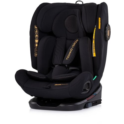 Chipolino autosjedalica i-Size 40&amp;ndash;150 cm ISOFIX 360&amp;deg; Techno iGROW Noir Slike